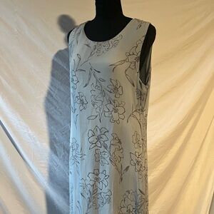 Lauren Ralph Lauren Gray Floral Maxi Dress